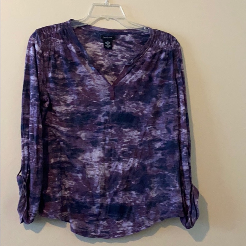Calvin Klein Jeans Tie Dye V Neck Shirt L large